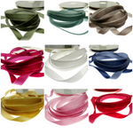 Velvet Ribbon - 9mm Wide - Assorted Colours -