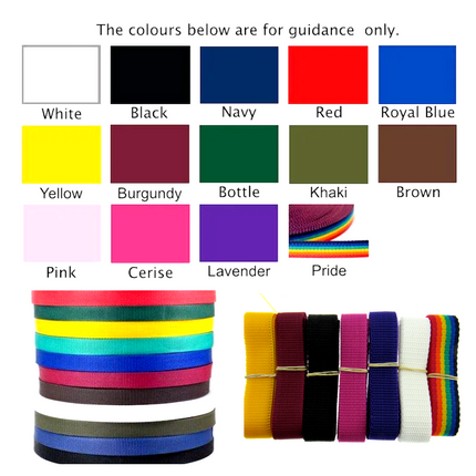 Bag Webbing 50m Rolls - Make Belts, Harnesses, Dog Leads, Collars & Bag Handles - ThreadandTrimmings