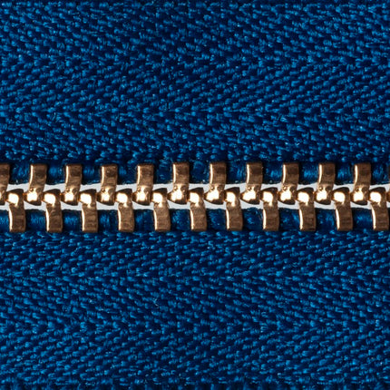 Brass Jean Zips by YKK 7 Colours & 5 Sizes Use For Jeans, Cords & Trousers - ThreadandTrimmings