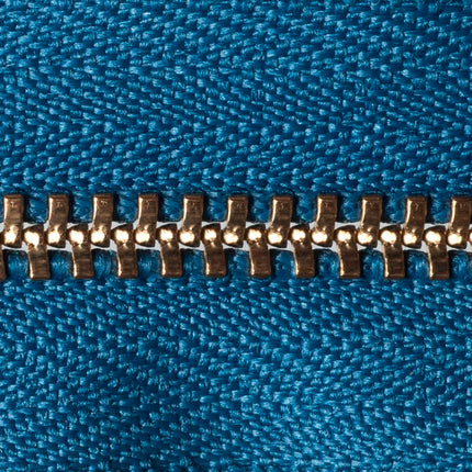 Brass Jean Zips by YKK 7 Colours & 5 Sizes Use For Jeans, Cords & Trousers - ThreadandTrimmings