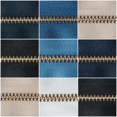 Brass Jean Zips by YKK 7 Colours & 5 Sizes Use For Jeans, Cords & Trousers - ThreadandTrimmings